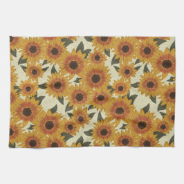 Sommer Sonnenblumen Geschirrtuch