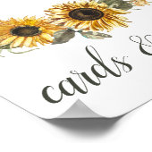 Sommer Sonnenblumen Hochzeitskarte & Geschenke Zei Poster (Ecke)