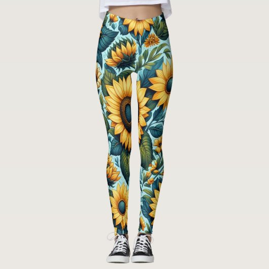 Sommer/Sonnenblumen/ Leggings (Vorderseite)