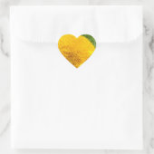 Sommer Sonnenblumen Stickers Herz Form individuell (Tasche)
