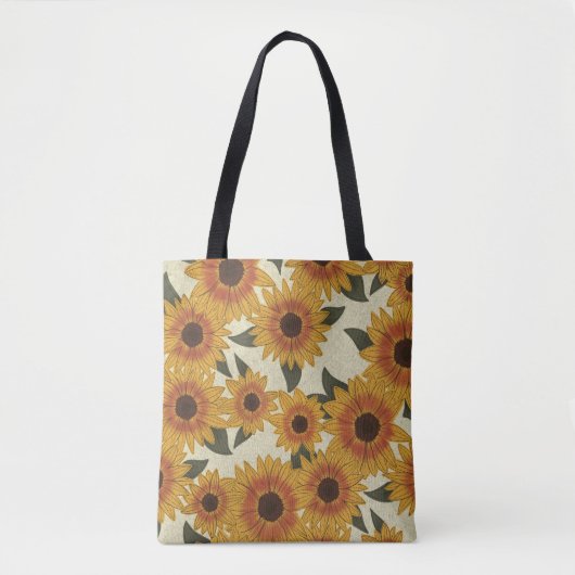 Sommer Sonnenblumen Tasche (Vorderseite)