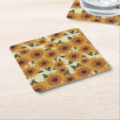Sommer-Sonnenblumen Untersetzer (angewinkelt)