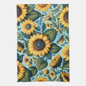 Sommer/Sonnenblumen/Vogel Geschirrtuch (Vertikal)