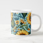 Sommer/Sonnenblumen/Vogel Jumbo-Tasse (Rechts)