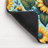 Sommer/Sonnenblumen/Vogel Mousepad (Ecke)