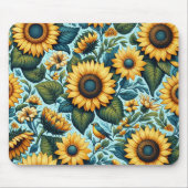 Sommer/Sonnenblumen/Vogel Mousepad (Vorne)