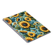 Sommer/Sonnenblumen/Vogel Notizblock (Rechte Seite)