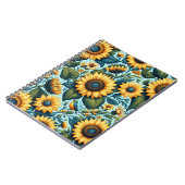 Sommer/Sonnenblumen/Vogel Notizblock (Linke Seite)