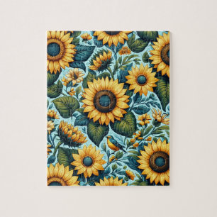 Sommer/Sonnenblumen/Vogel Puzzle