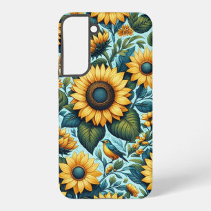 Sommer/Sonnenblumen/Vogel Samsung Galaxy Hülle