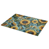 Sommer/Sonnenblumen/Vogel Schneidebrett (Ecke)