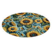 Sommer/Sonnenblumen/Vogel Schneidebrett (Ecke)