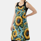 Sommer/Sonnenblumen/Vogel Schürze (InSitu)