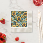 Sommer/Sonnenblumen/Vogel Serviette (Beispiel)