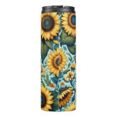 Sommer/Sonnenblumen/Vogel Thermosbecher (Rückseite)
