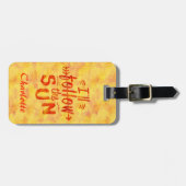 Sommer-Sonnenschein folgt dem Sun gemalten Gepäckanhänger (Vorderseite horizontal)