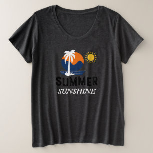 Sommer-Sonnenschein Plus Size Damen Große Größe T-Shirt
