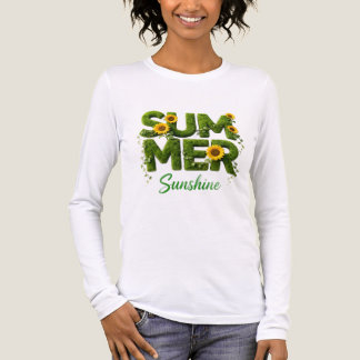Sommer-Sonnenschein-Sonnenblumen-Gras-Typografie L Tri-Blend Shirt