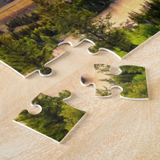 Sommer-Sonnenuntergang bei Snake River übersehen Puzzle (Seite)