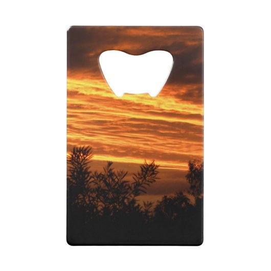 Sommer-Sonnenuntergang in Canberra doppelseitig Kreditkartenflaschenöffner (Vorderseite)