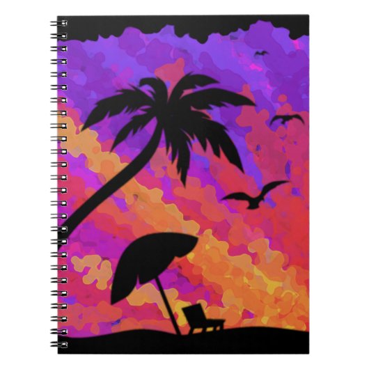 Sommer-Sonnenuntergang Notizblock (Vorderseite)