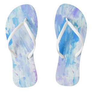 Sommer Sonnenuntergang rosa/blaues Paar Flip Flops Badesandalen