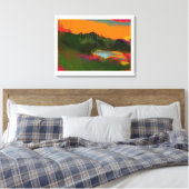 Sommer Sonnenuntergang tropische Szene Leinwanddruck (Insitu (Schlafzimmer))