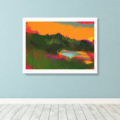 Sommer Sonnenuntergang tropische Szene Leinwanddruck (Insitu (Holzboden))