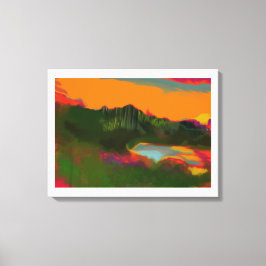 Sommer Sonnenuntergang tropische Szene Leinwanddruck