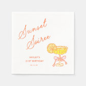 Sommer-Sonnenuntergangs-Soiree-Party Serviette (Vorderseite)