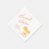 Sommer-Sonnenuntergangs-Soiree-Party Serviette (Ecke)
