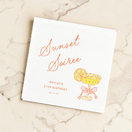 Sommer-Sonnenuntergangs-Soiree-Party Serviette