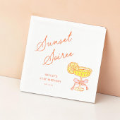 Sommer-Sonnenuntergangs-Soiree-Party Serviette