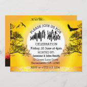 Sommer-Sonnenwende-Feier Einladung (Vorne/Hinten)