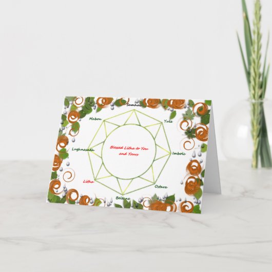 Sommer-Sonnenwende-Gruß-Karte Karte (Vorderseite)