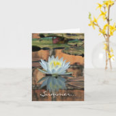 Sommer-Sonnenwende-Wasser-Lilien-Karte Karte (Gelbe Blume)