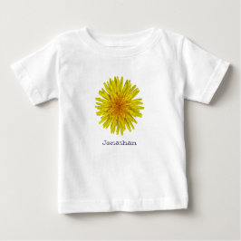 Sommer-sonnige gelbe Löwenzahn-Blume auf Baby T-shirt