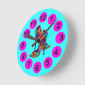 Sommer-Spaß-Absatz-Schuhe Runde Wanduhr (Winkel)