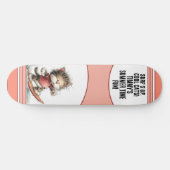 Sommer-Spaß-Design mit surfernder Katze Skateboard (Horizontal)