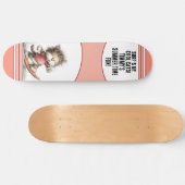 Sommer-Spaß-Design mit surfernder Katze Skateboard (Horizontal)