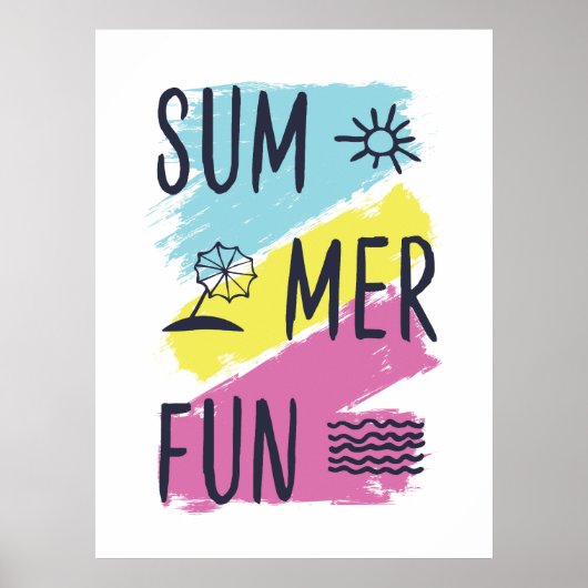 Sommer Spaß Design. Poster (Vorne)
