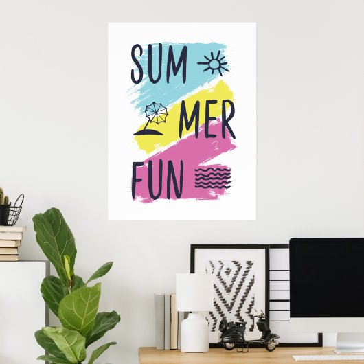 Sommer Spaß Design. Poster (Heimbüro)
