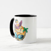 Sommer-Spaß-Flamingo Tasse (Vorderseite Links)