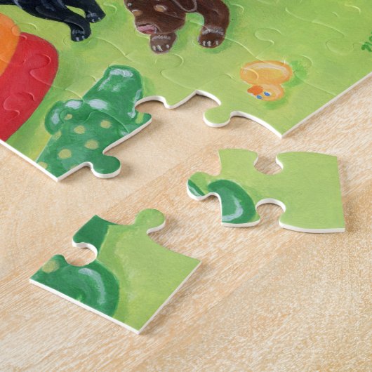 Sommer-Spaß Labradors Malerei Puzzle (Seite)
