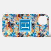 Sommer-Spaß-Muster | addieren Ihre Initiale Case-Mate iPhone Hülle (Rückseite (Horizontal))