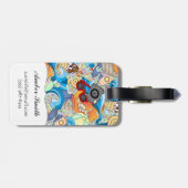 Sommer-Spaß-Muster Gepäckanhänger (Rückseite horizontal)