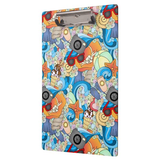 Sommer-Spaß-Muster Klemmbrett (Links)