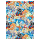 Sommer-Spaß-Muster Klemmbrett (Rückseite)