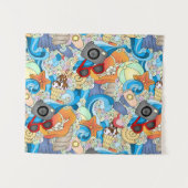 Sommer-Spaß-Muster Wandteppich (Vorderseite (Horizontal))