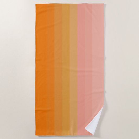 Sommer Spaß Orange und rosa Strandtuch (Vorderseite)